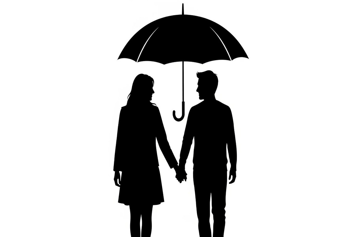 50 Couple Umbrella Silhouette Bundle, an Illustration by Designs_River (Photo 45 of 51)