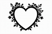 8 Heart Silhouette Floral Frames, an Illustration by hafijul (Thumbnail 2 of 9)