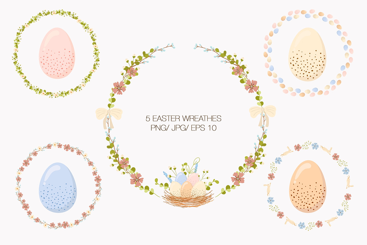 Happy Easter Collection, a Decorative Illustration by Kattypainting (Photo 5 of 6)