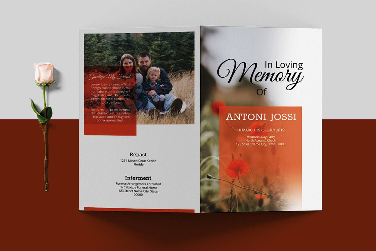 Funeral Program Template v998, a Brochure Template by Template Shop (Photo 4 of 5)