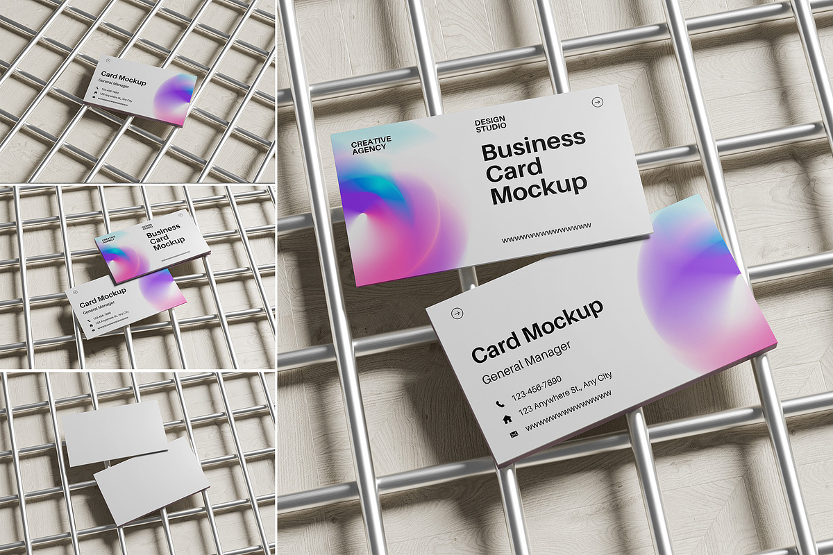 Business Card Design Mockup, an Advertising Mockup by Pikachudesign (Photo 1 of 4)