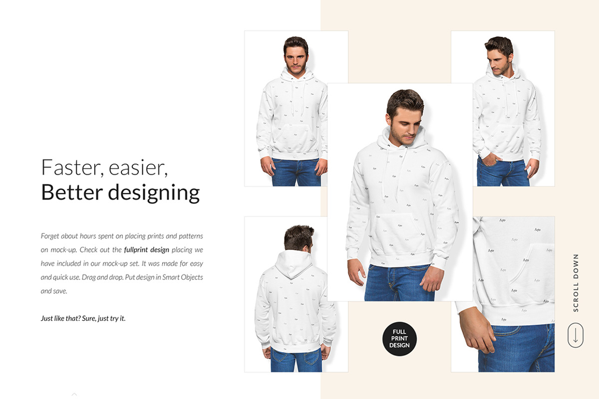 Men Hoodie 2 Mock-ups Set FREE DEMO, a Books & Magazine Mockup by Apparel_Mockups (Photo 6 of 25)