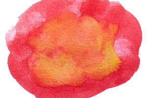 Oval watercolor wash with a smooth gradient transition from red, an Abstract Photo by ndanko