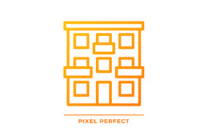 Apartment pixel perfect gradient, an Icon by IMG Visuals