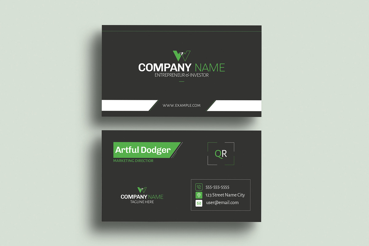 Business Card Template Layout, a Business Card Template by MightyDesign (Photo 3 of 6)