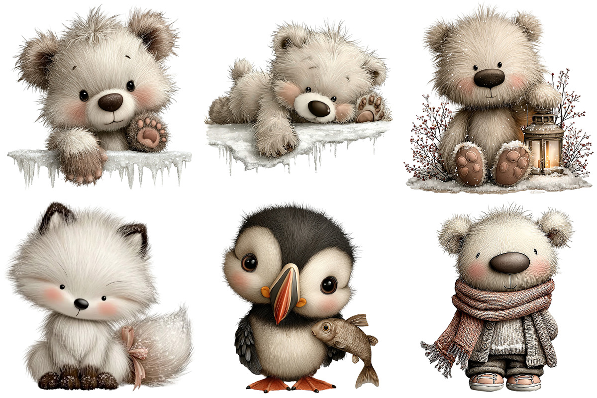 Arctic Animals Clipart, an Illustration by Craft Nest (Photo 6 of 9)