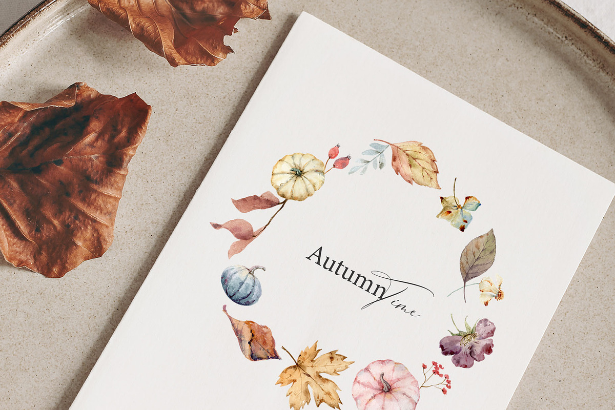 Autumn Time 2. Watercolor collection, a Decorative Illustration by Elena Medvedeva (Photo 8 of 14)