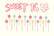 Sweet 16 Clipart Set, an Icon by Jordyn Grace Design (Thumbnail 4 of 7)