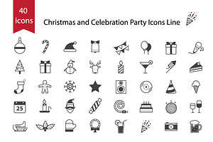 Christmas and Celebration Party Icon