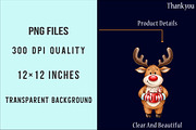 Quirky Funny Christmas Reindeer PNG, an Illustration by SinaCreation (Thumbnail 6 of 7)