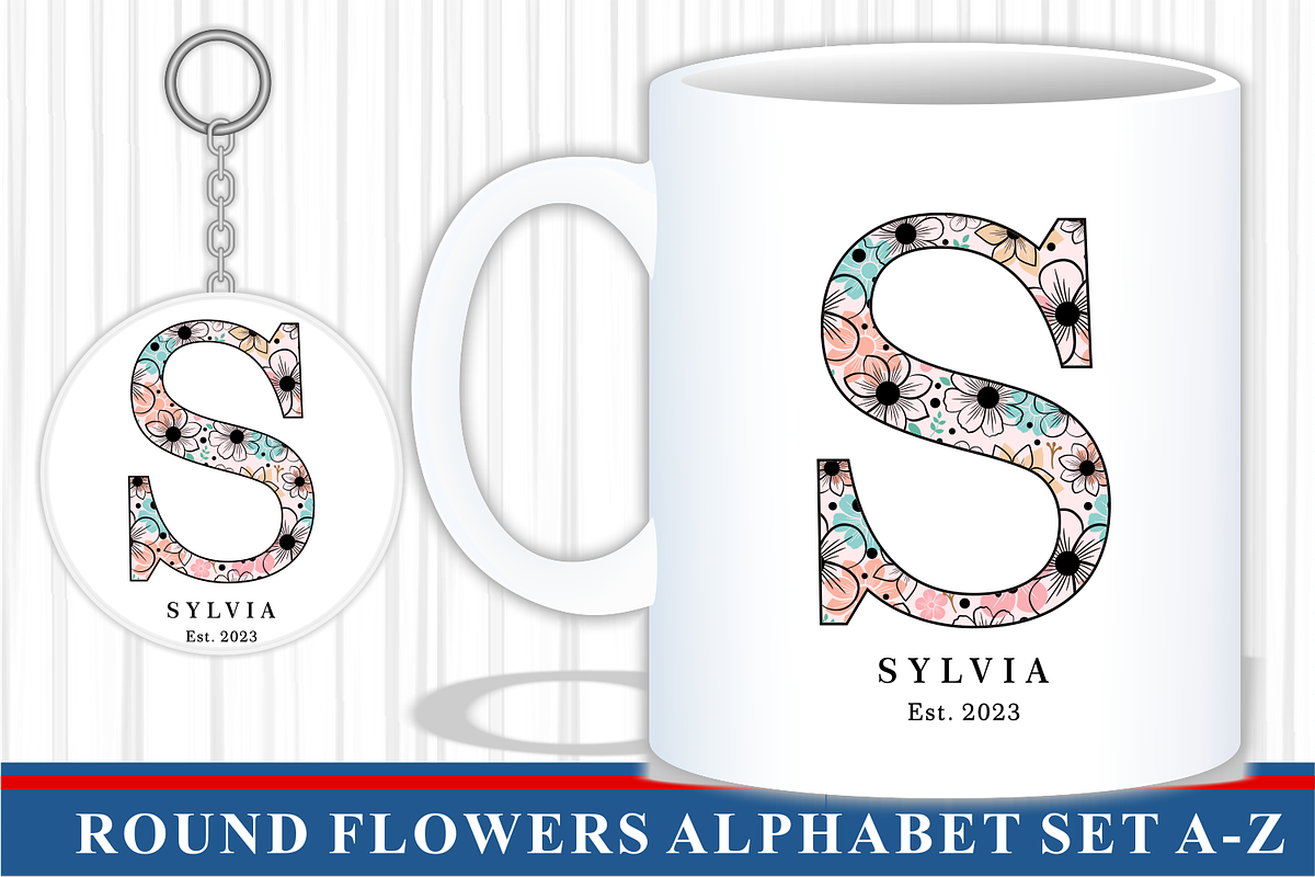 Floral Alphabet, Floral Font SVG, an Object Graphic by D2PUTRI (Photo 25 of 31)
