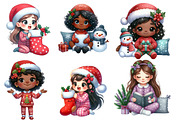 Quirky Christmas Girl Clipart, an Illustration by Designworld (Thumbnail 2 of 6)
