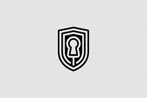 Shield Keyhole Emblem, an Object Illustration by Vectorium Studio