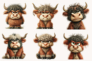 Whimsical sarcastic highland cow, a Seasonal Illustration by Designworld (Thumbnail 5 of 10)