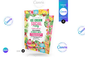 Ice Cream Social Flyer