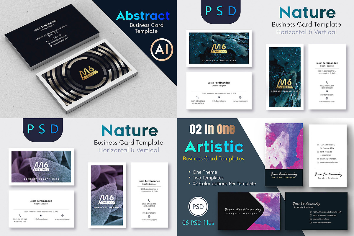 125 Business Card MEGA Bundle, a Business Card Template by M6 Gallery (Photo 23 of 33)