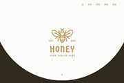 Bee Logo Template, a Branding & Logo Template by Snitovets (Thumbnail 1 of 3)