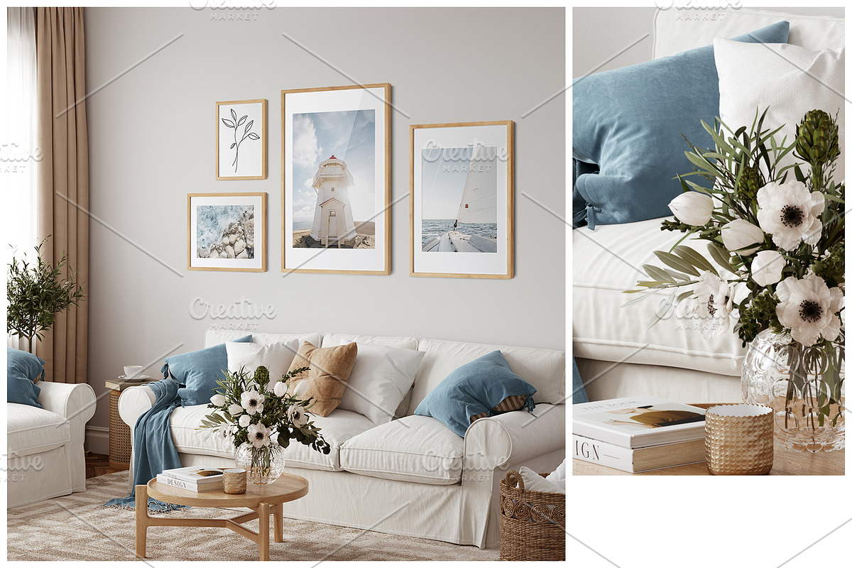 Frame & Wall Mockup Bundle, a Print Template by Yuri-U (Photo 8 of 25)