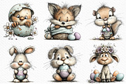 Whimsical Easter Clipart Bundle, an Illustration by Craft Nest (Thumbnail 5 of 11)