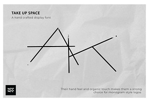 Take Up Space Hand Drawn  Font