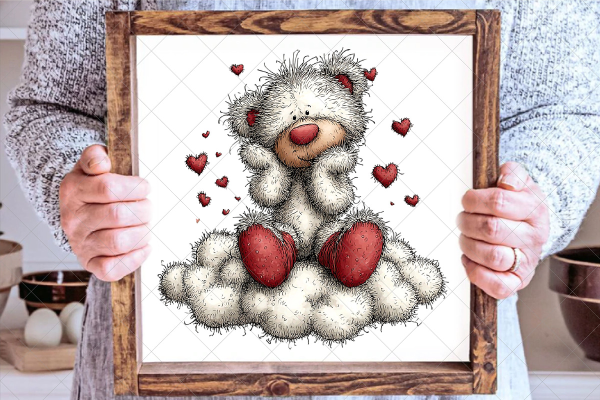 Valentine Teddy PNG Set, an Illustration by SinaCreation (Photo 3 of 6)