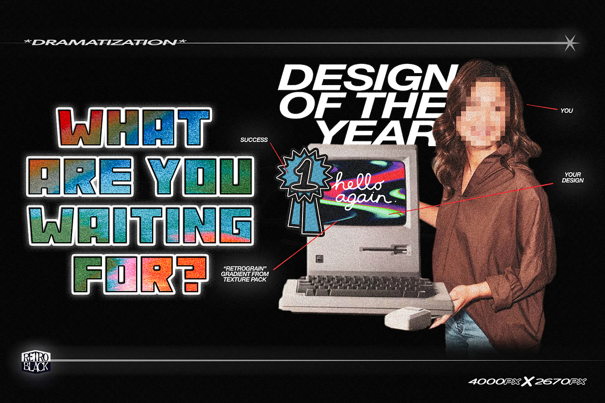 32 Retro Gradient Textures, a Texture Graphic by Retro Black Studio (Photo 9 of 13)
