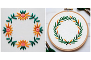 Floral Frame Border Embroidery, a Background Graphic by IrySha (Thumbnail 3 of 7)
