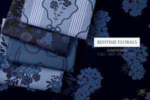 Bedtime florals. Midnight Patterns, a Pattern Graphic by PaperJamLab