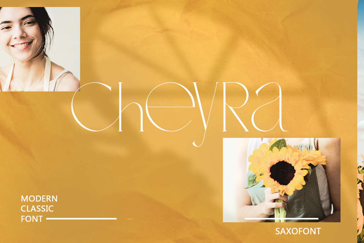 Cheyra - Modern Classic Font, a Sans Serif Font by Saxofont (Photo 1 of 10)