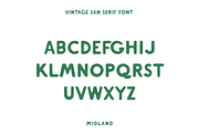 Midland | Vintage Sans Serif Font, a Sans Serif Font by Rough Patch Studio (Thumbnail 7 of 8)