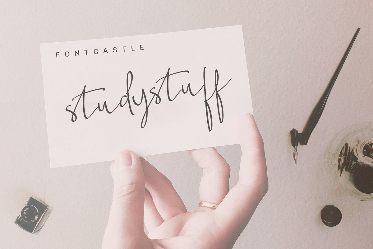 Snowhosta - handwritten script font, a Script Font by Fontcastle (Photo 7 of 7)