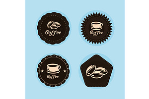 Icons Set Coffee Labels