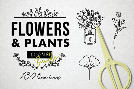 180 Plant & Floral Icons - Bundle
