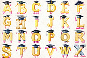 School Pencil Alphabet Clipart Bundl, an Illustration by Libby Wishes (Thumbnail 2 of 7)