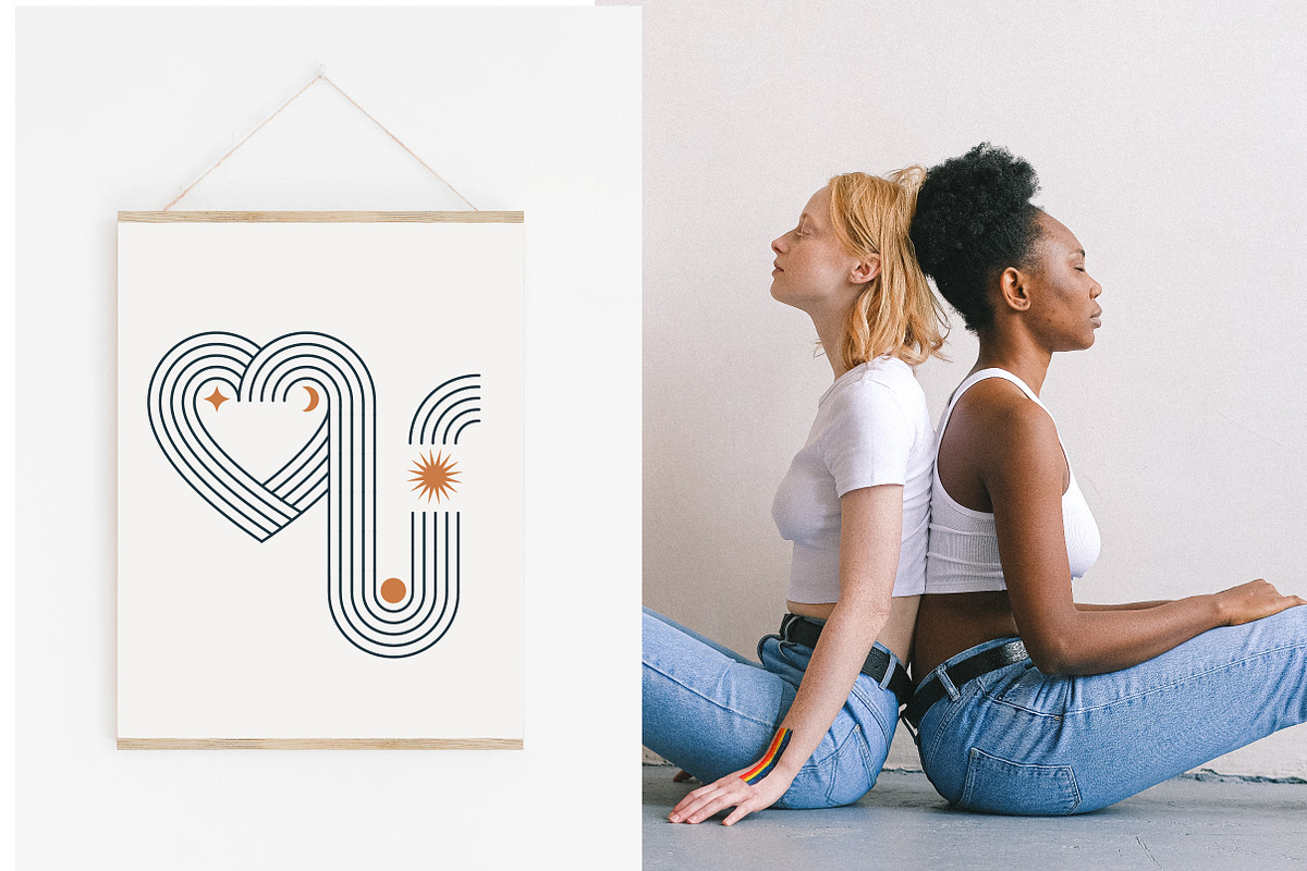 Minimalist Boho Valentine's day, a Decorative Illustration by Marish (Photo 3 of 12)