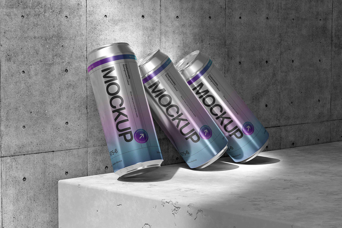 Realistic Aluminum Can Mockup, a Packaging Mockup by East Gallery (Photo 10 of 10)