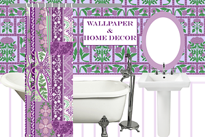 Bohemian Patchwork Purple And Green