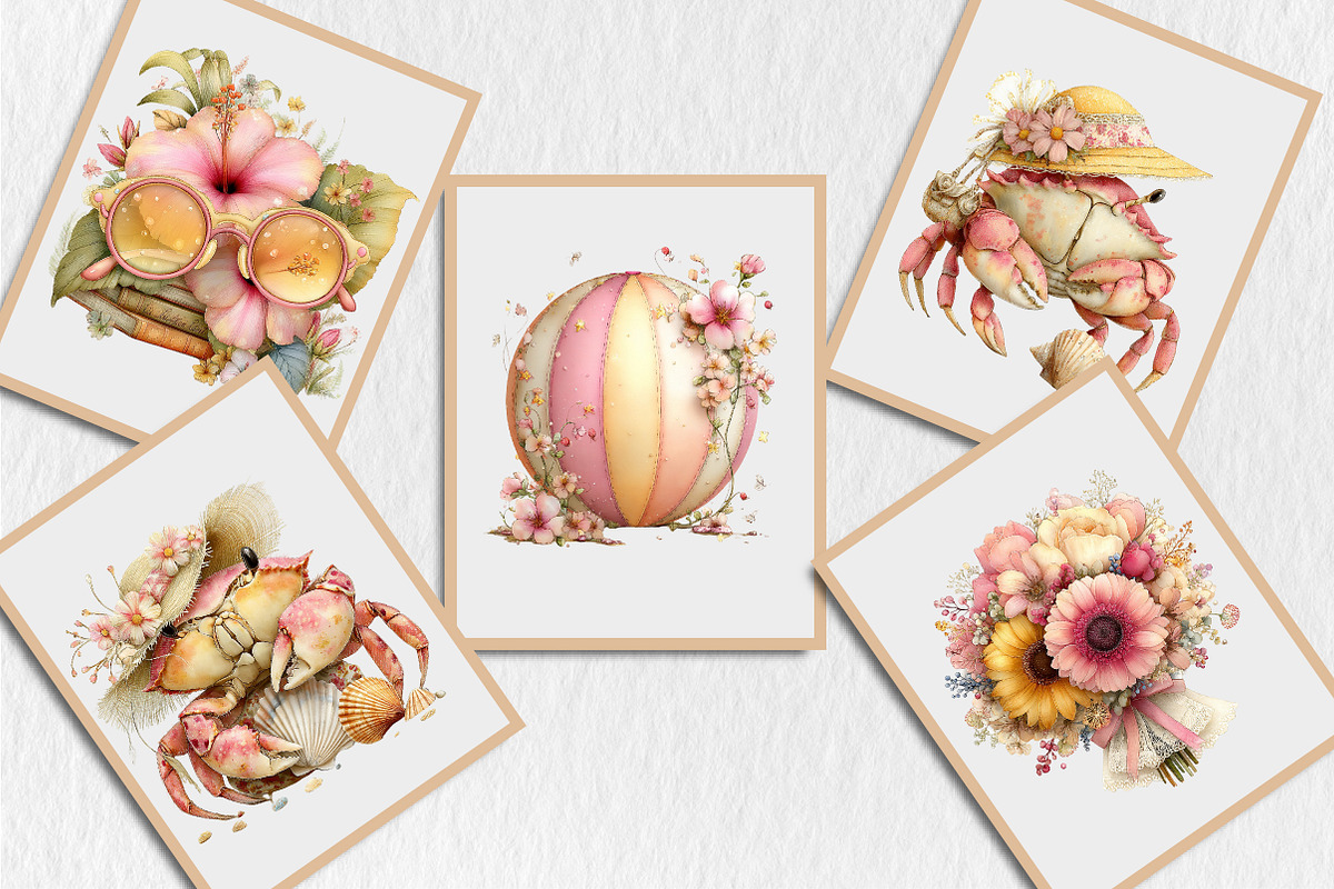 Whimsical Summer Clipart, a Seasonal Illustration by Rose Art (Photo 6 of 6)
