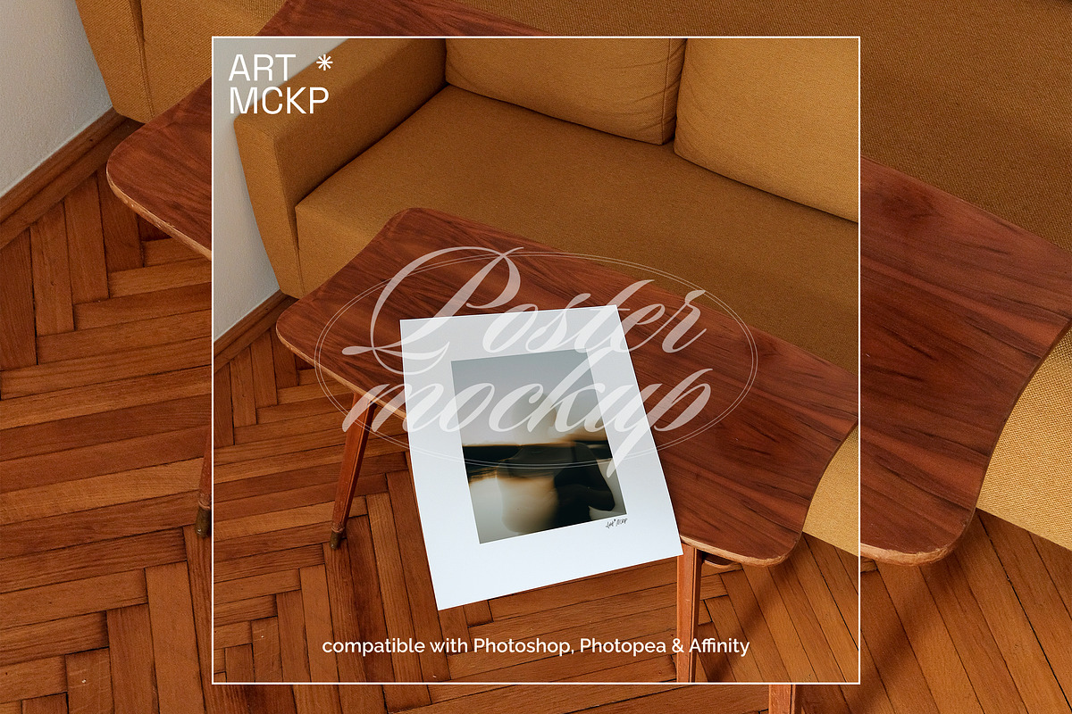 DinA Art Print clean interior mockup, a Merchandise Mockup by MCKP*ME (Photo 2 of 3)