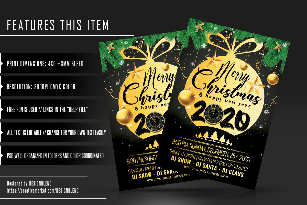 Christmas And Happy New Year Flyer, a Flyer Template by designblends@gmail.com (Photo 2 of 3)