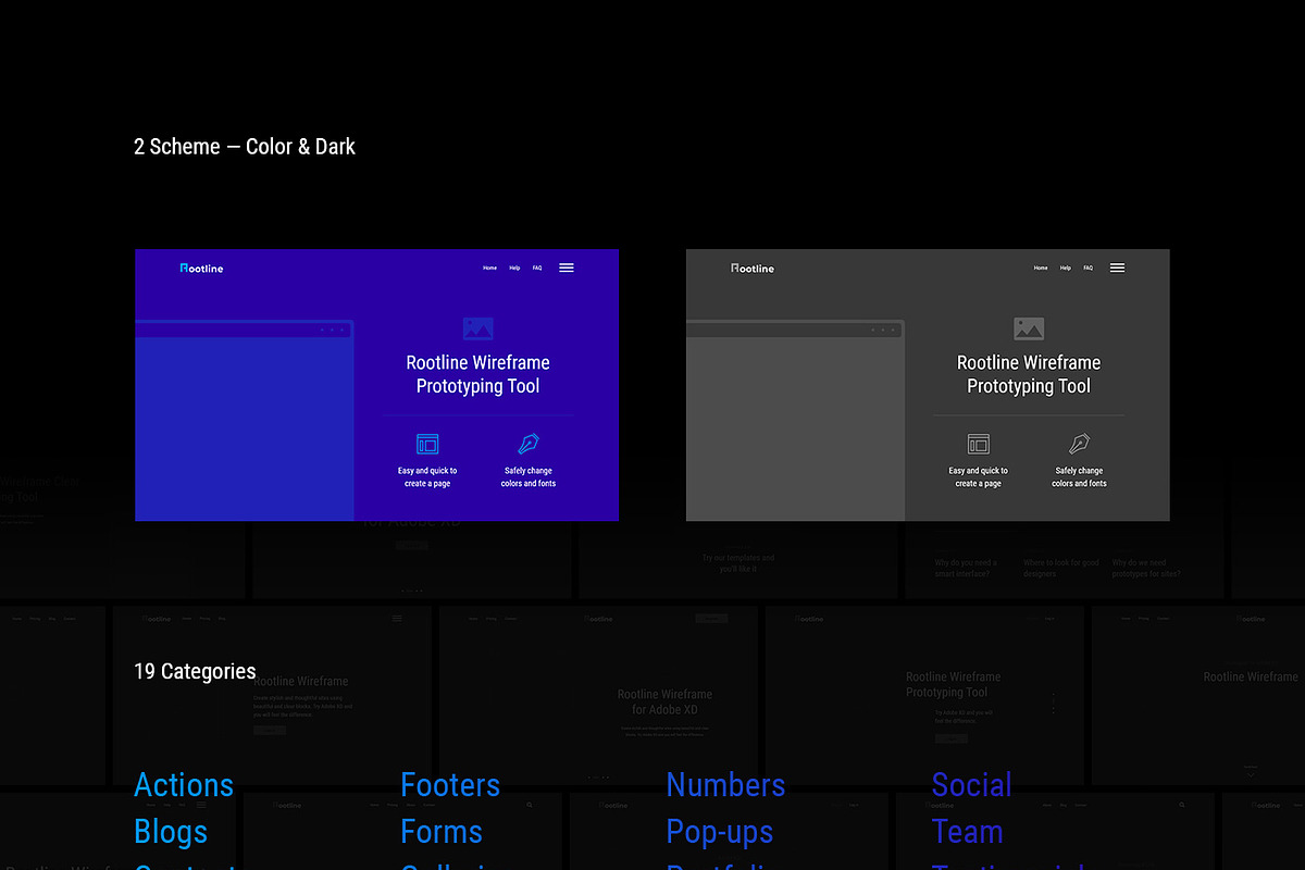 Rootline Wireframe UI Kit, a Wireframe Template by Creatoly (Photo 2 of 13)