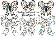 Christmas Light Coquette Bow PNG, an Illustration by Creative Art (Thumbnail 1 of 9)