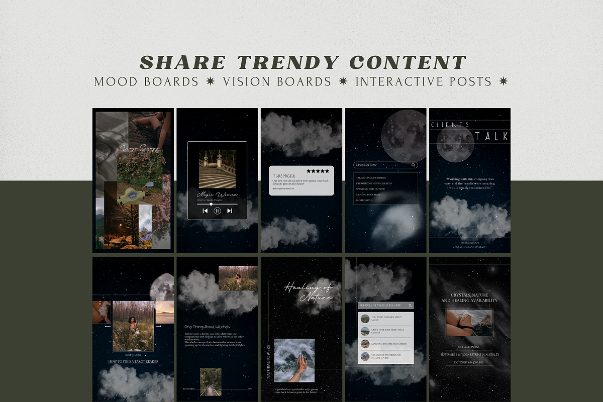 Witchy Instagram Template Bundle, a Social Media Template by Story Native (Photo 9 of 11)