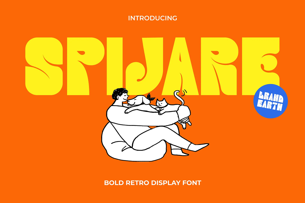 Spijare – Bold Retro Display Font, a Sans Serif Font by Brand Earth (Photo 1 of 7)