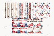 Red White Blue Digital Paper Pack, a Pattern Graphic by GlamArtZhanna (Thumbnail 4 of 4)