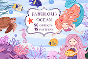 Fabulous Ocean-Graphic Set, an Animal Illustration by Irina Diasli (Thumbnail 1 of 12)