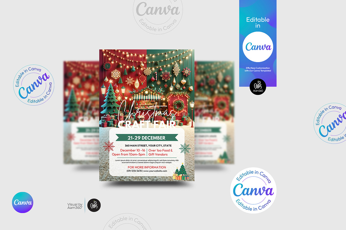 Christmas Market Flyer Template, a Flyer Template by Aam360