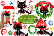 Angry Kitty Christmas AMB-2660, an Illustration by AMBillustrations (Thumbnail 1 of 5)