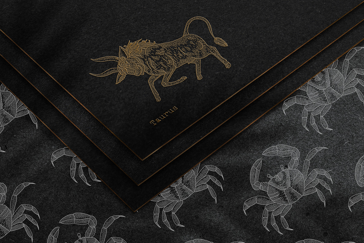 Vintage engraving. Zodiac Signs, an Animal Illustration by Chikovnaya (Photo 7 of 15)