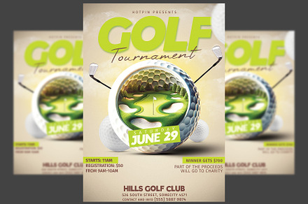 Golf Tournament Flyer Template, a Flyer Template by Hotpin